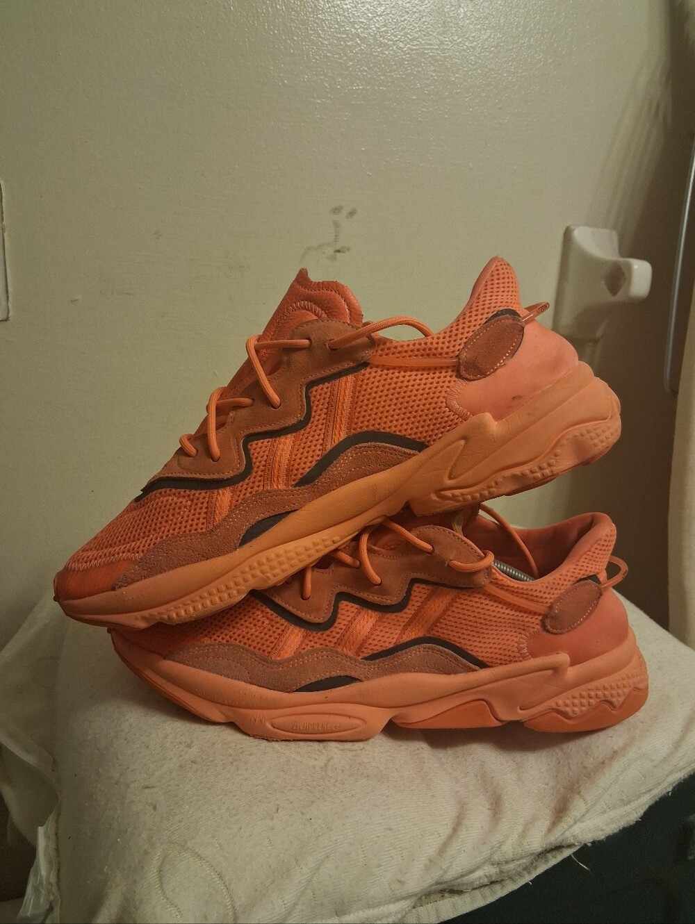 Mens Vibrant Orange ADIDAS OSWEEGO ADIPRENE Chunky Sneakers SIZE 13